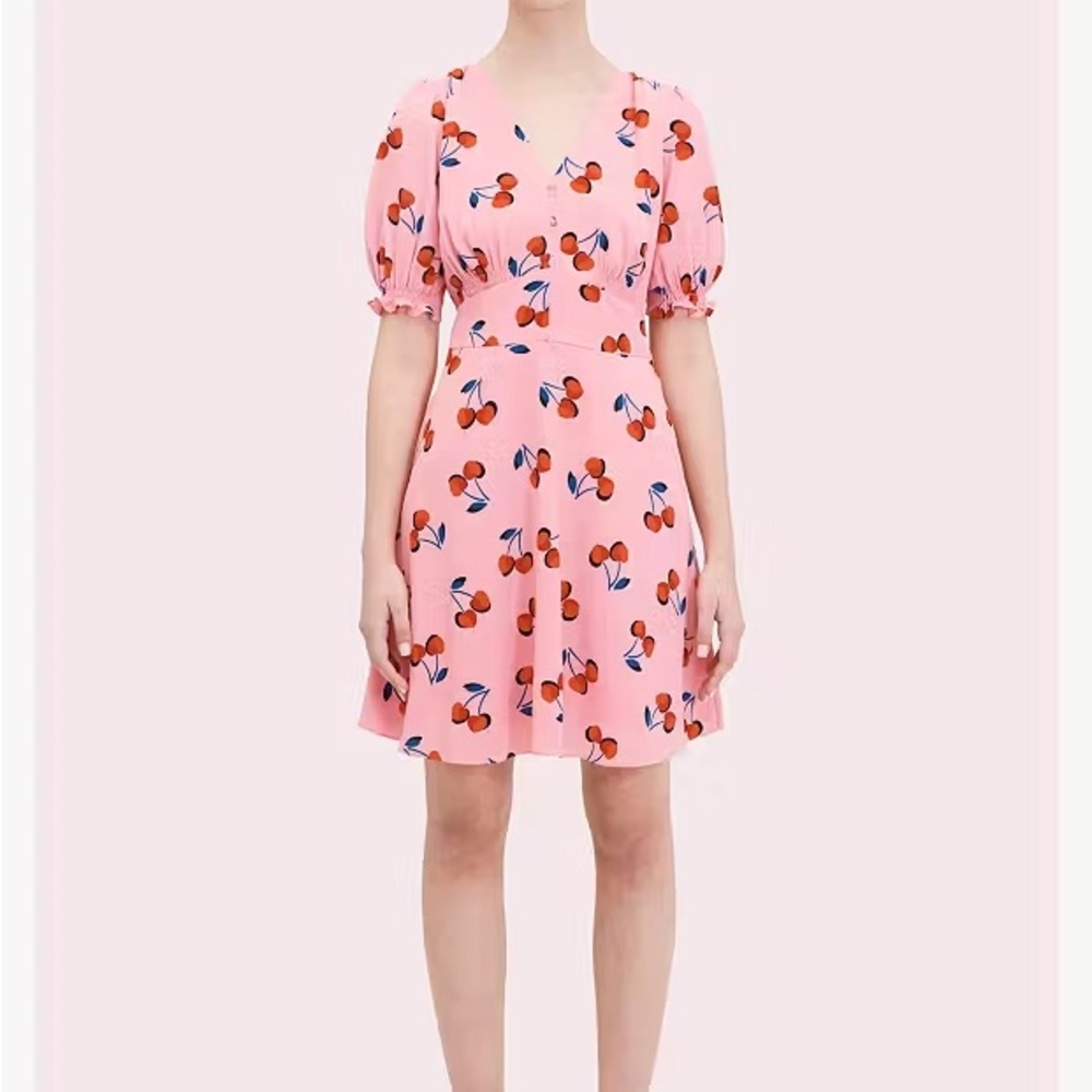 Kate Spade Cherry Toss Pink Dress